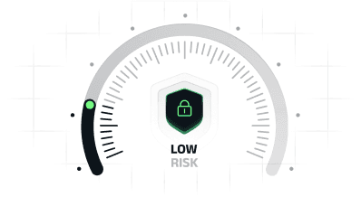 Image of a gauge signalling low risk